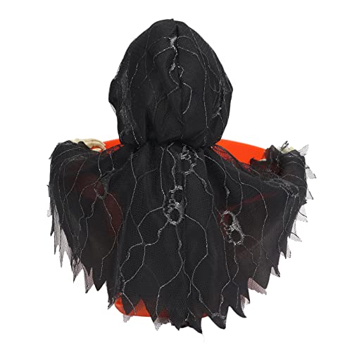 Halloween Animated Skeleton Candy Dish, Glowing Spooky Electric Skeleton Ghost Halloween Candy Bowl Plates for Theme Parties