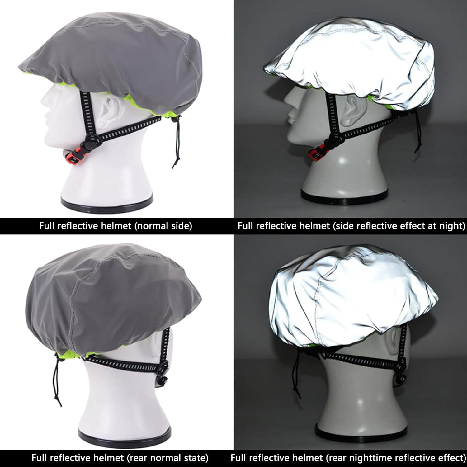 Cycling Helmet Cover Rainproof Windproof Rain Cover Waterproof Visibility Reflective Bicycles Helmet Cover Ventilat