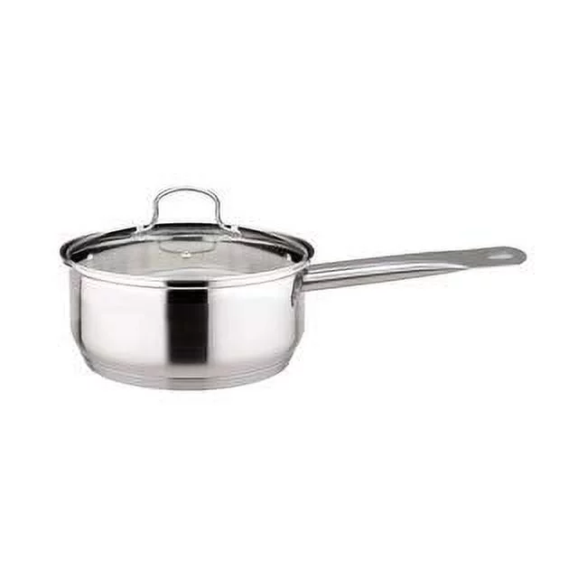 Josef Strauss Le Stock Pot 2 Quart Saucepan | Tempered Glass Lid, Induction Compatible, Oven and Dishwasher Safe, 18/10 Stainless Steel Construction
