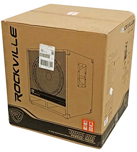 Rockville RBG15S 1600w Active Powered PA Subwoofer w/DSP + Limiter Pro/DJ, 15 inch, Black