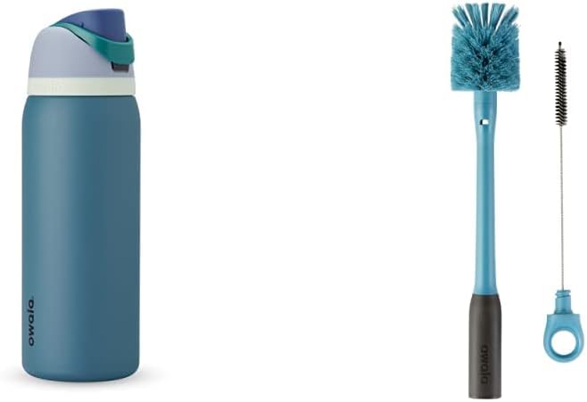 Owala FreeSip 40-oz Insulated Water Bottle Bundle with Cleaning Brush Accessories (Blue/Teal)
