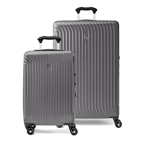 Travelpro Maxlite Air Hardside Expandable Carry on Luggage, 8 Spinner Wheels, Lightweight Hard Shell Polycarbonate Suitcase, Shadow Grey, Carry On 21-Inch