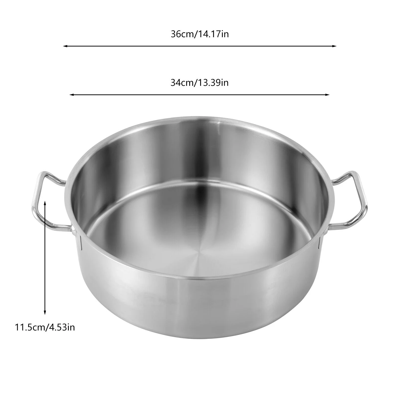11 Quart Kitchen Stainless Steel Stockpot Widened and Deepened Pot Large Soup Cookware with Lid