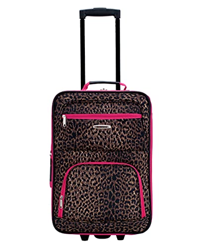 Rockland Jungle Softside Upright Luggage Set, Expandable, Owl, 4-Piece (14/29/24/28)