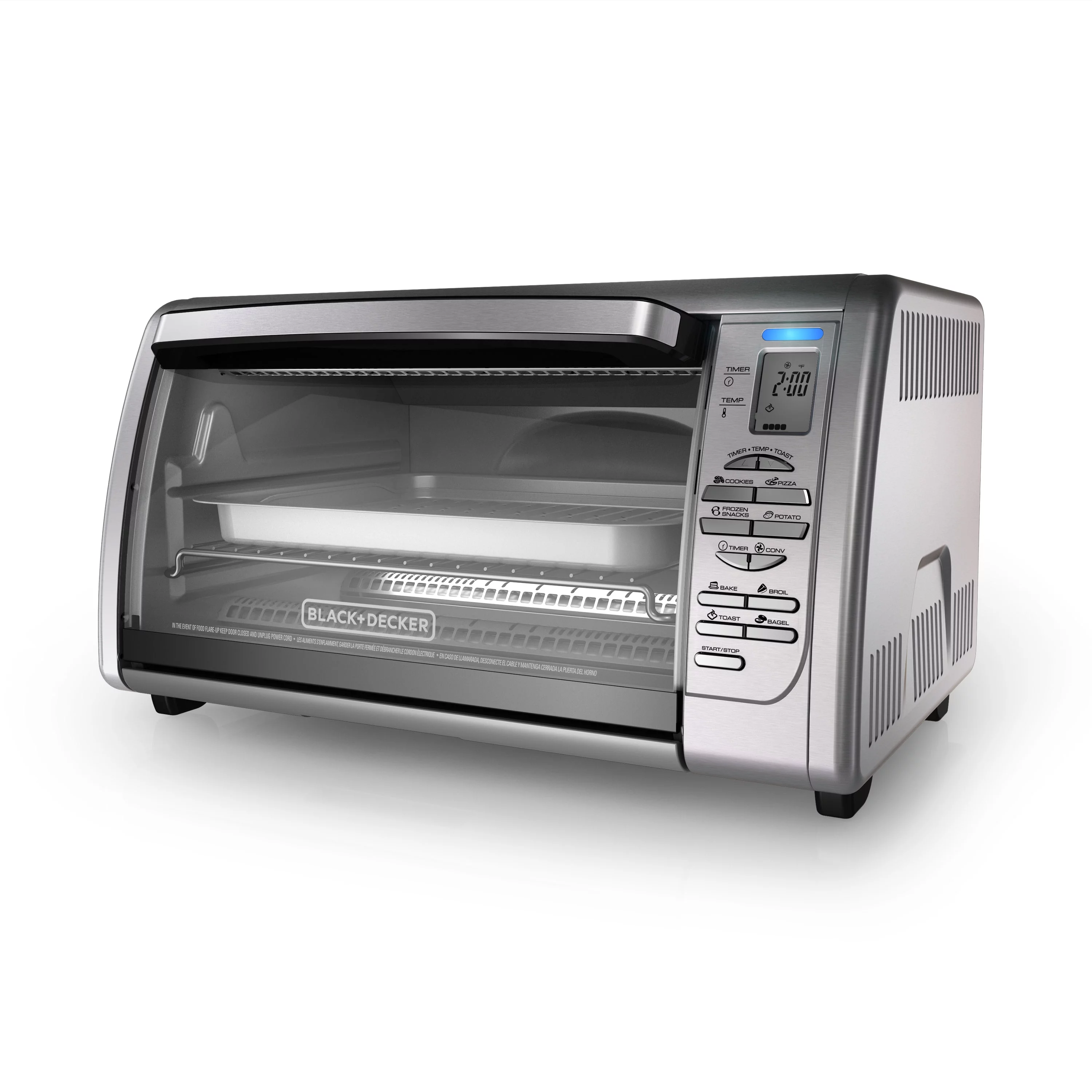 BLACK+DECKER Countertop Convection Toaster Oven, Stainless Steel, CTO6335S
