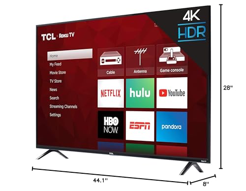 TCL 43S425 43 Inch 4K Ultra HD Smart ROKU LED TV (2018)
