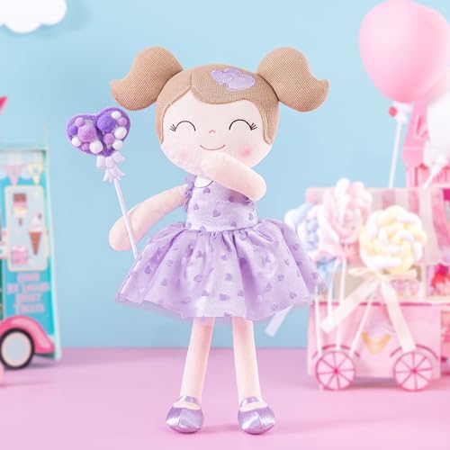 Gloveleya Baby Girl Gift First Baby Doll Plush Doll Print Sunflowers