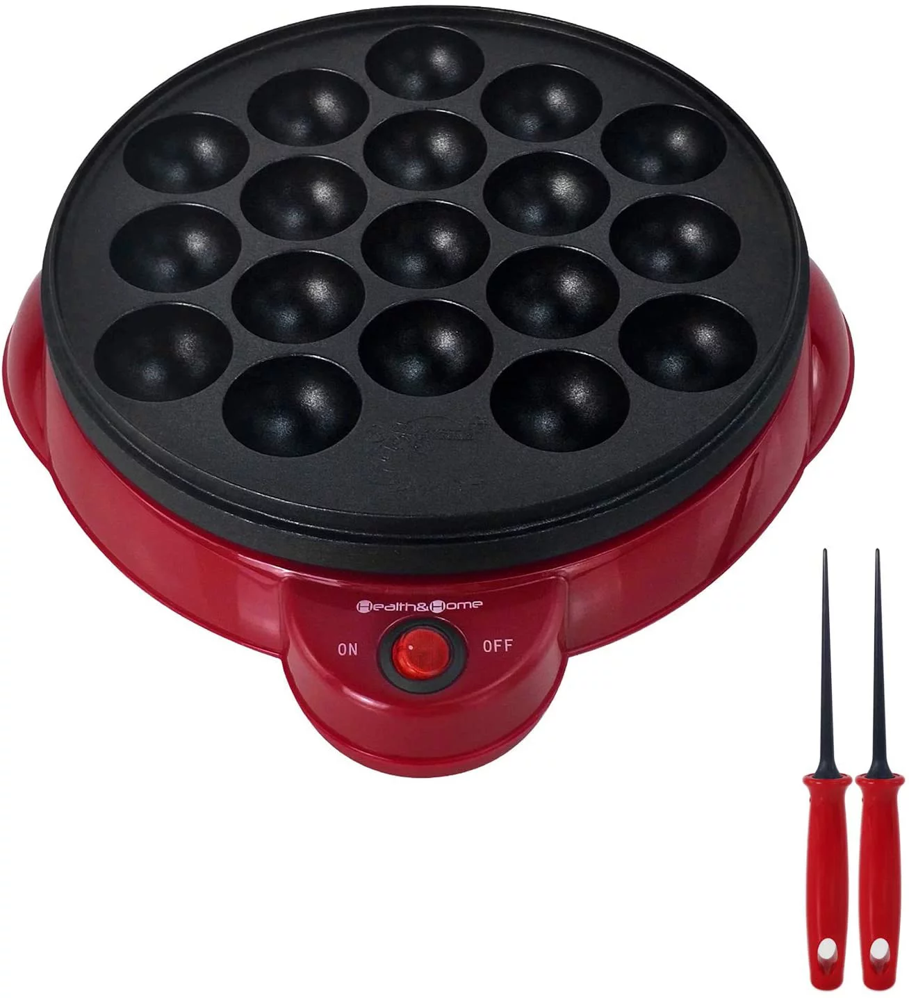 Electric Takoyaki Maker With Free Takoyaki Tools - Specialty & Novelty Cake Pans for Takoyaki Octopus Ball, Cake Pop, Ebelskiver, Aebleskiver - Electric Takoyaki Grill - Portable, Compact, Easy Clean