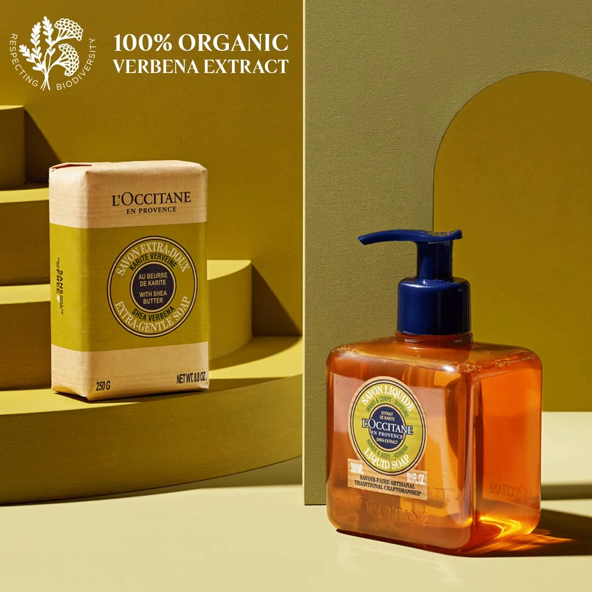 L,Occitane Shea Hands & Body Verbena Liquid Soap 16.9 Oz: Cleanse, Refreshing Lemony Scent, Infused With Shea Extract To Soften, Artisinal Soap.