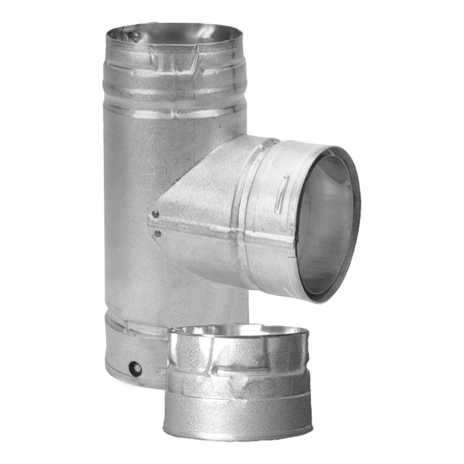 DuraVent PelletVent 3 in. Tee with Clean-Out Cap 3PVL-T