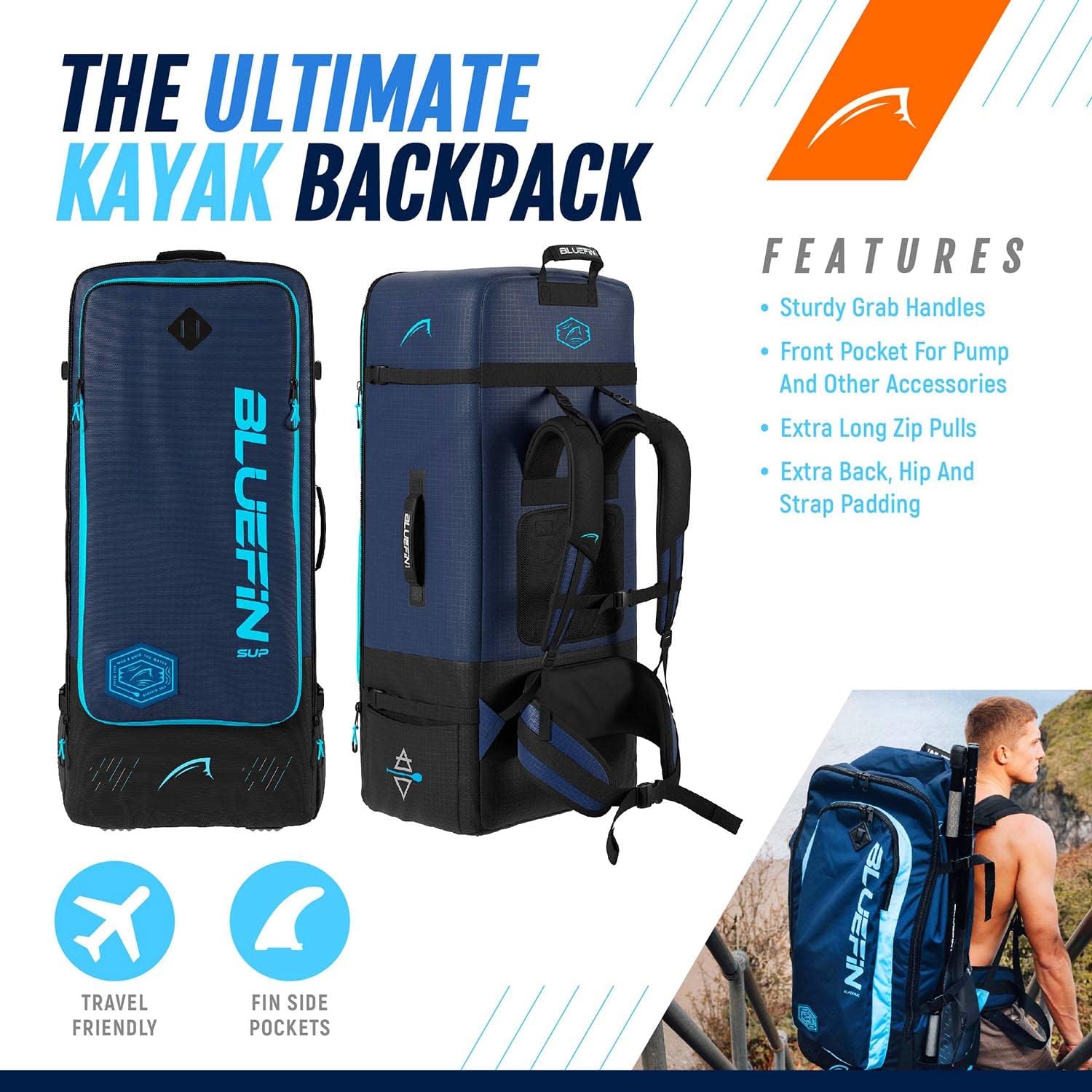 Bluefin Scout Inflatable Kayak, Inflatable 1 Person Kayak, Inflatable Canoe Alternative