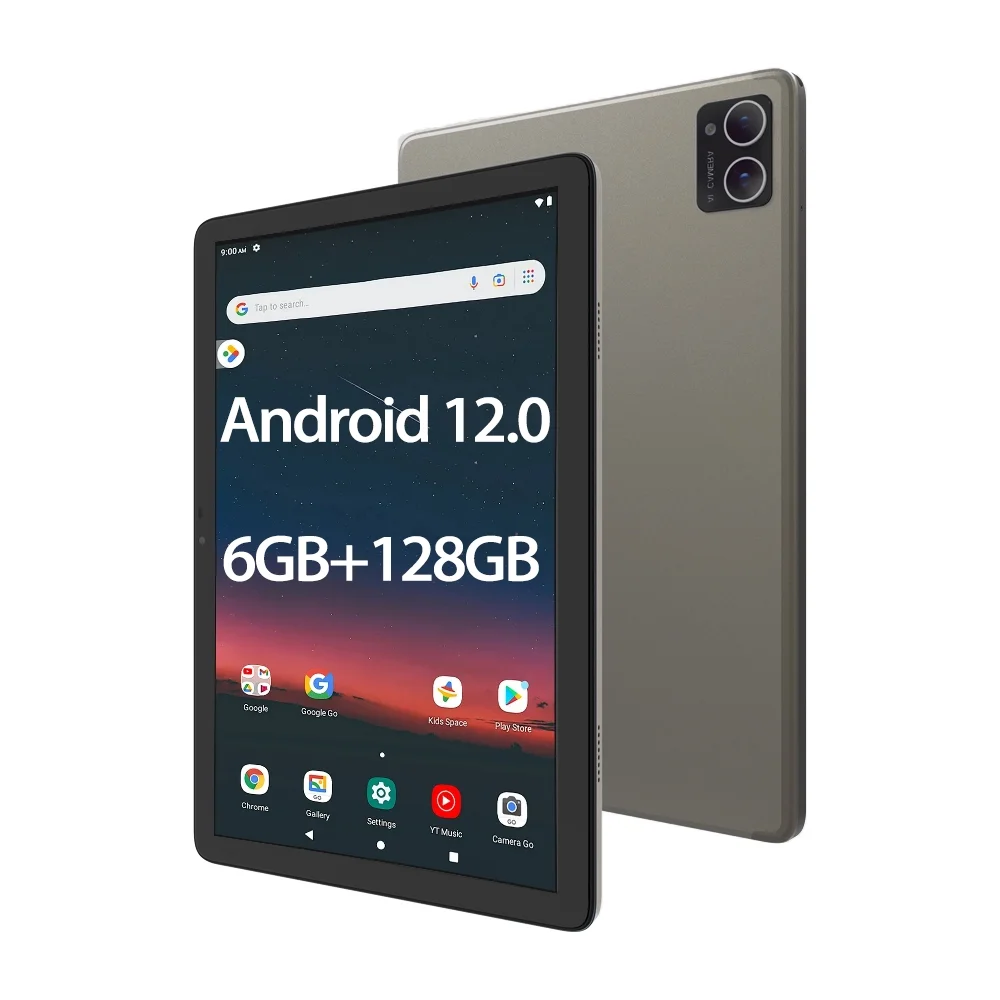 Victure 10.1 Inch Android 12.0 WiFi Tablet with 6GB RAM 128GB Storage,Dual Camera 5000mAh Battery,Grey