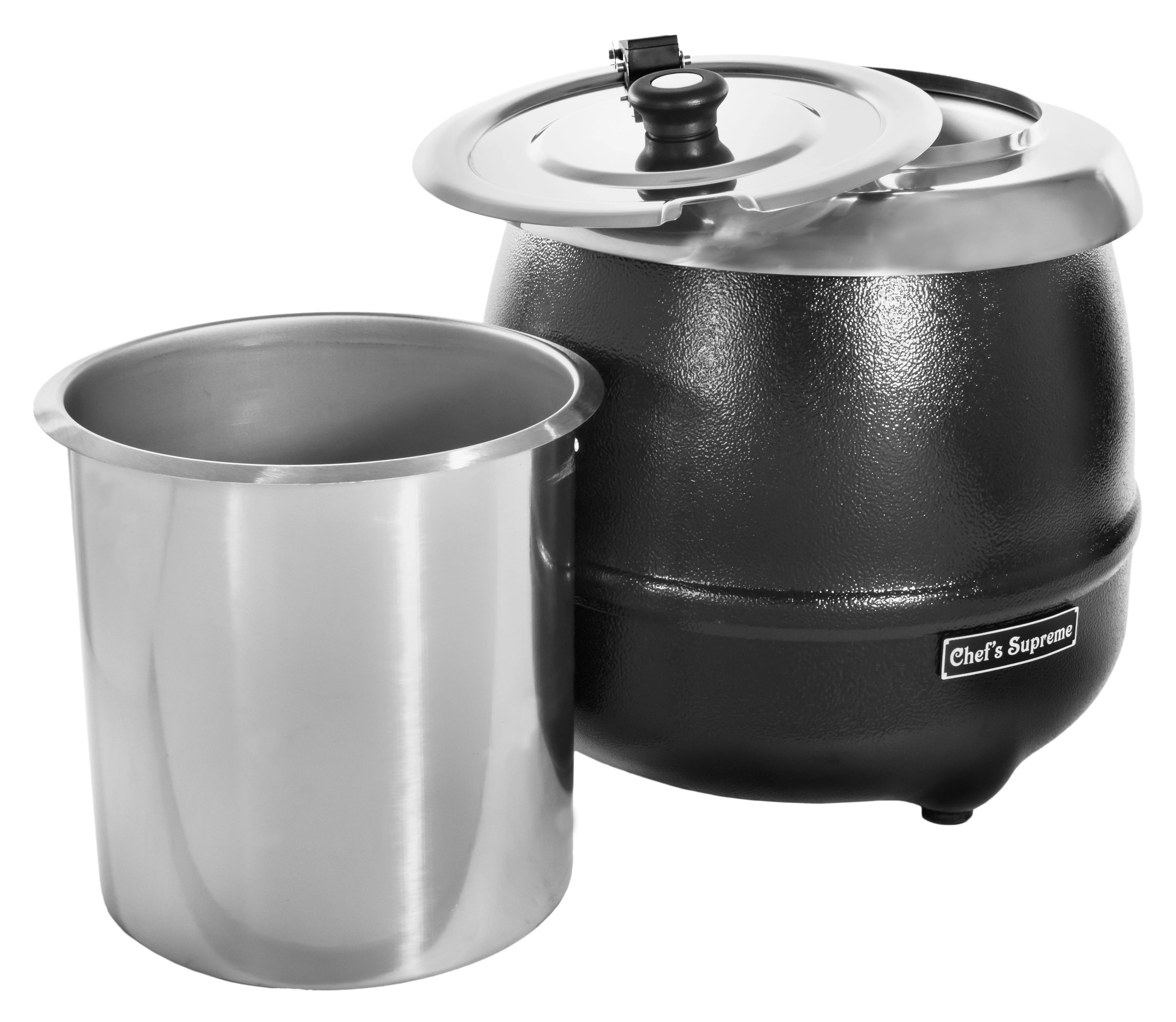 Commercial 10-1/2 qt. Black Soup Kettle, Each