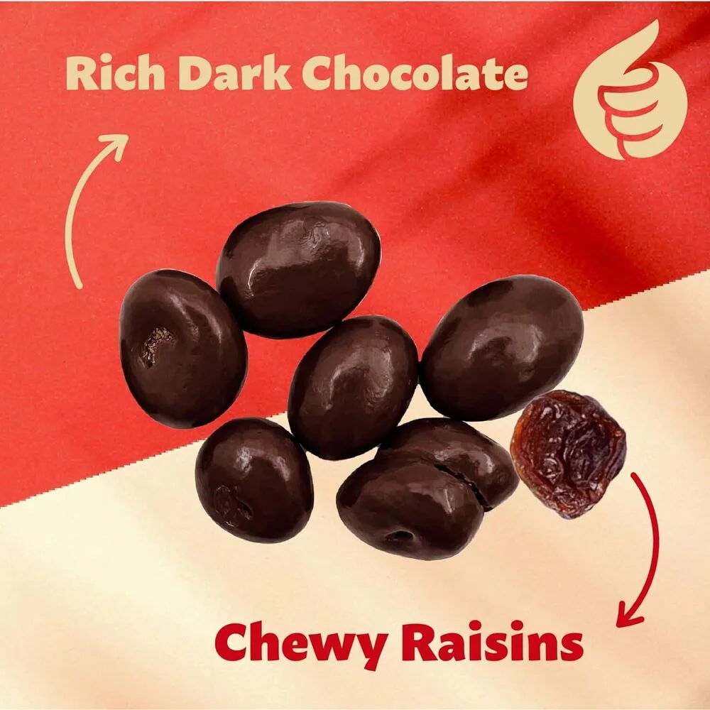 Dark Chocolate Covered Raisins, 2-Pound Bag