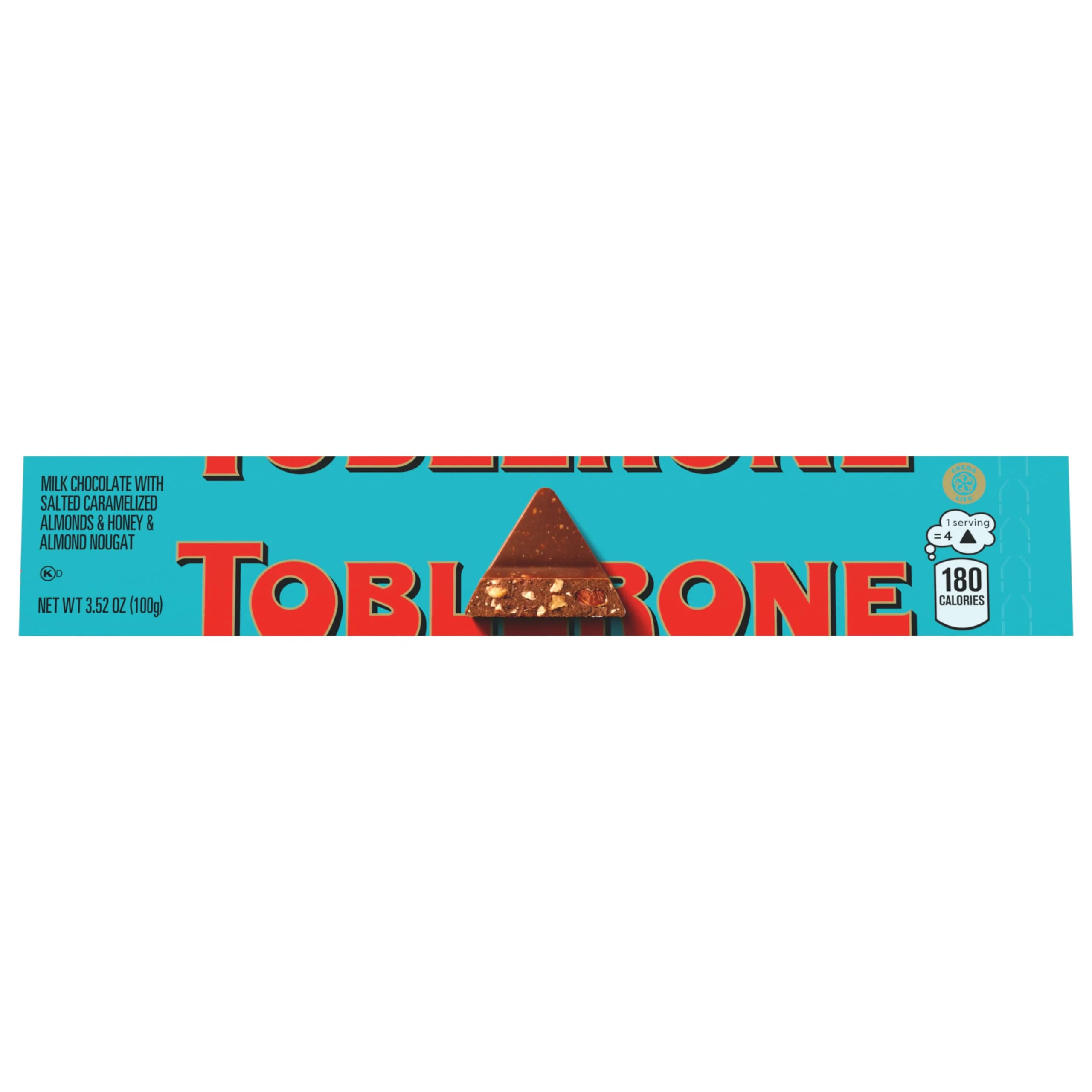 Toblerone Milk Chocolate Bar With Salted Caramelized Almonds And Honey And Almond Nougat, 20 - 3.52 Oz Bars