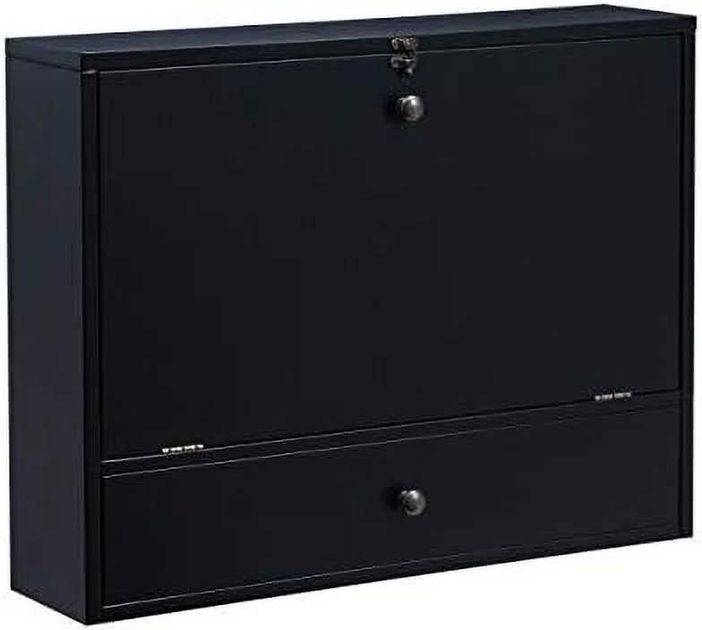 Willingham Wall Mount Folding Desk, Black
