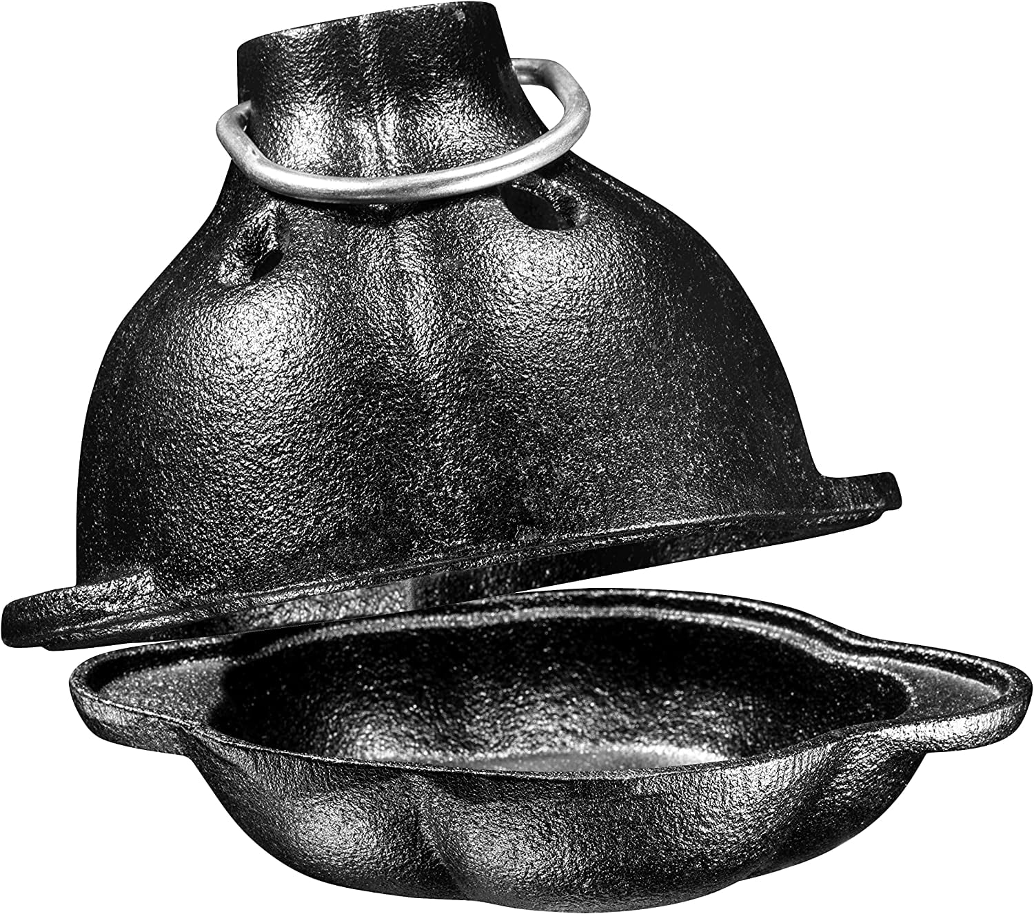 Bruntmor Pre-Seasoned Cast Iron Garlic Roaster - Oven/BBQ Grill