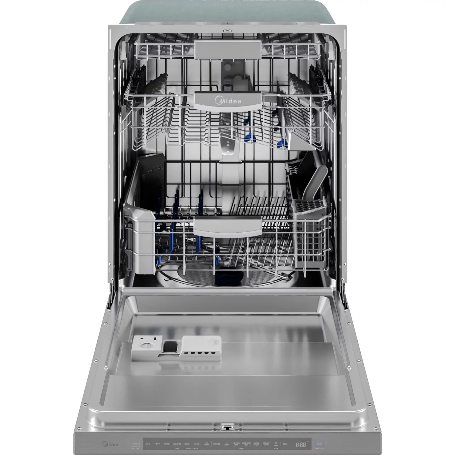 Midea 45 Dba Ultra-Quiet Dishwasher with Wi-Fi and Targeted Wash Zones, Stainless Steel