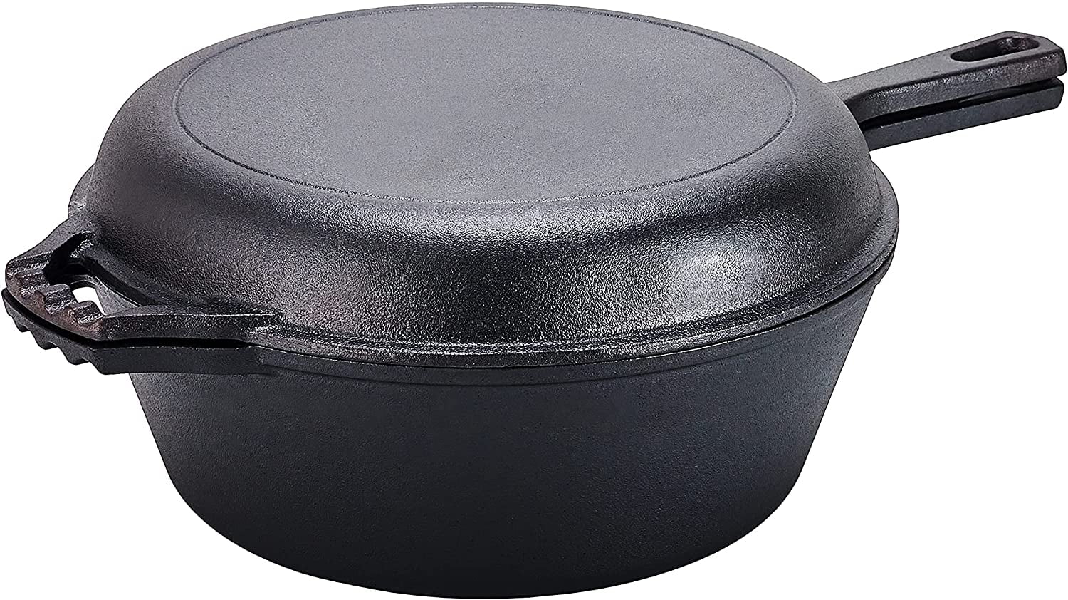 Bruntmor | Pre-Seasoned 2-In-1 Cast Iron Multi-Cooker Heavy Duty Skillet