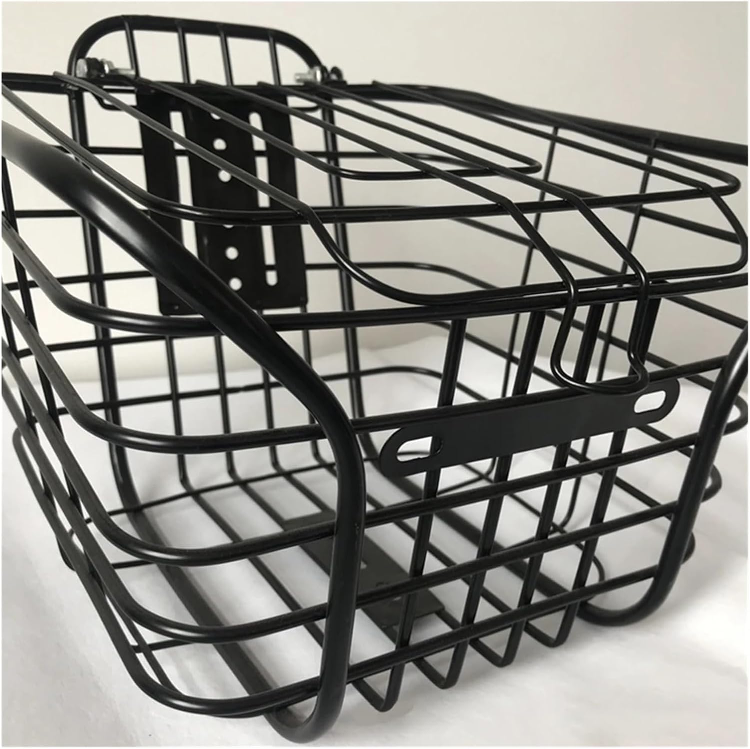 Bike Basket Bicycle Metal Basket Large-Capacity Cycling Front Basket with Cover Easy Installation Accessories Bike Electric Scooter