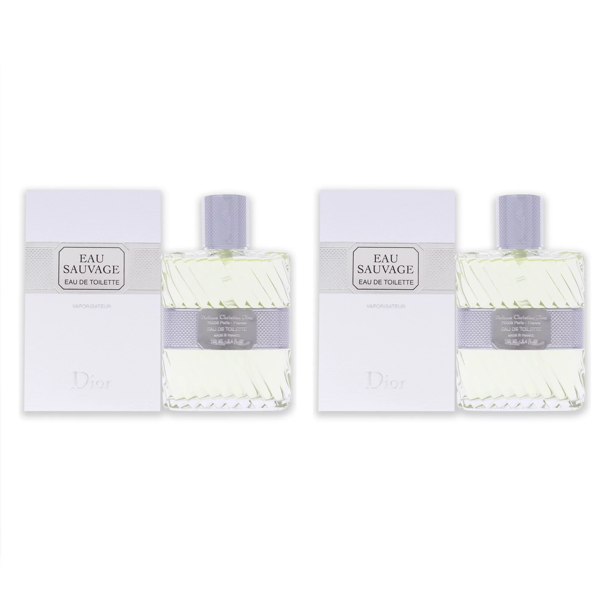 Christian Dior Eau Sauvage - Pack of 2 EDT Spray, 3.4 oz