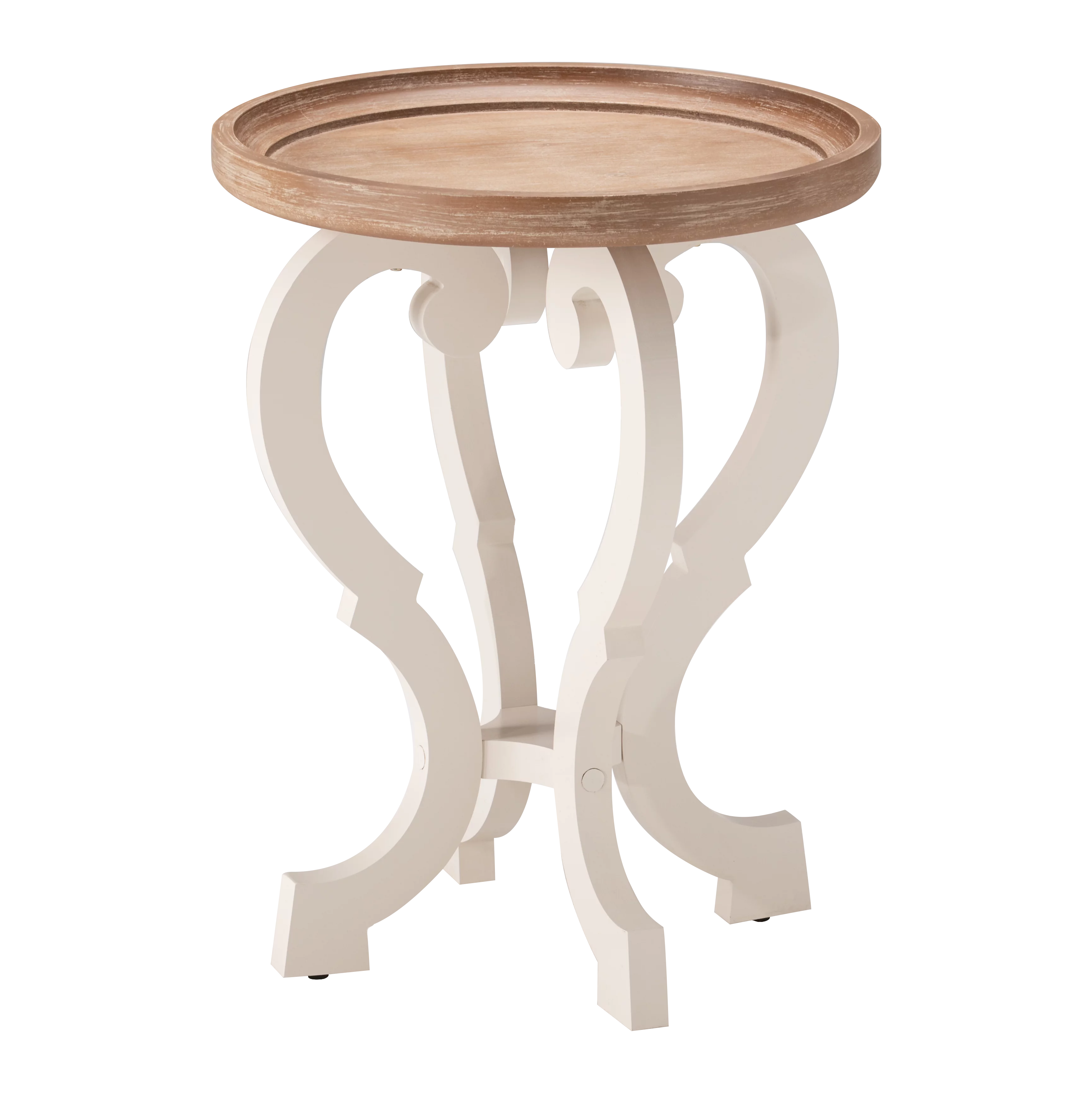 COZAYH Rustic Farmhouse Cottagecore Accent End Table, Natural Tray Top Side Table Nightstand for Family, Handcrafted Finish, Natural