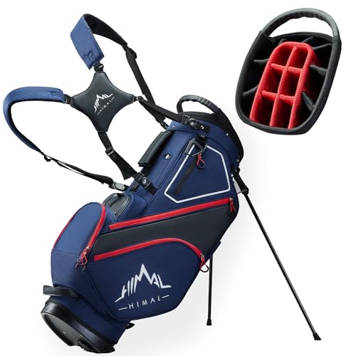 14 Way Dividers Golf Stand Bag Lightweight, Golf Bag for Men Women with Multiple Pockets, Dual Strap and Rain Cover Hood