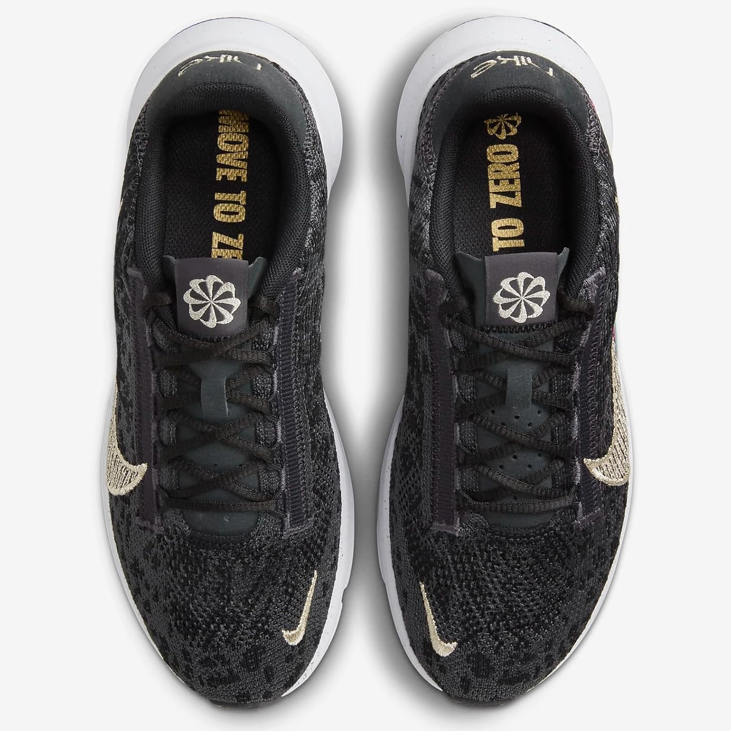 Nike SuperRep Go 3 Flyknit Next Nature Women's Workout Shoes (FB7156-001, Black/Anthracite/Fireberry/Metallic Gold) Size 6