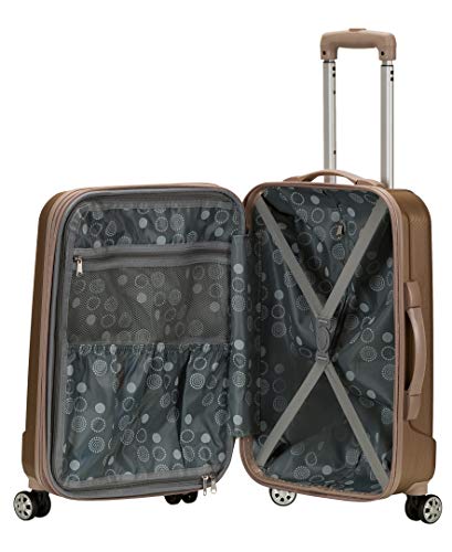 Rockland Melbourne Hardside Expandable Luggage with Spinner Wheels, 2TONENAVY, 2 Piece (20/28)