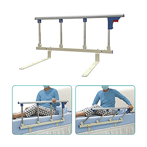 Bed Rails for Elderly Adults Rail Assist for Seniors Safety Bed Cane Guard Railing Bedrail Bar Collapsible Bed Side Grab Rail for Geriatric Handicap Handle Prevent Falling(37