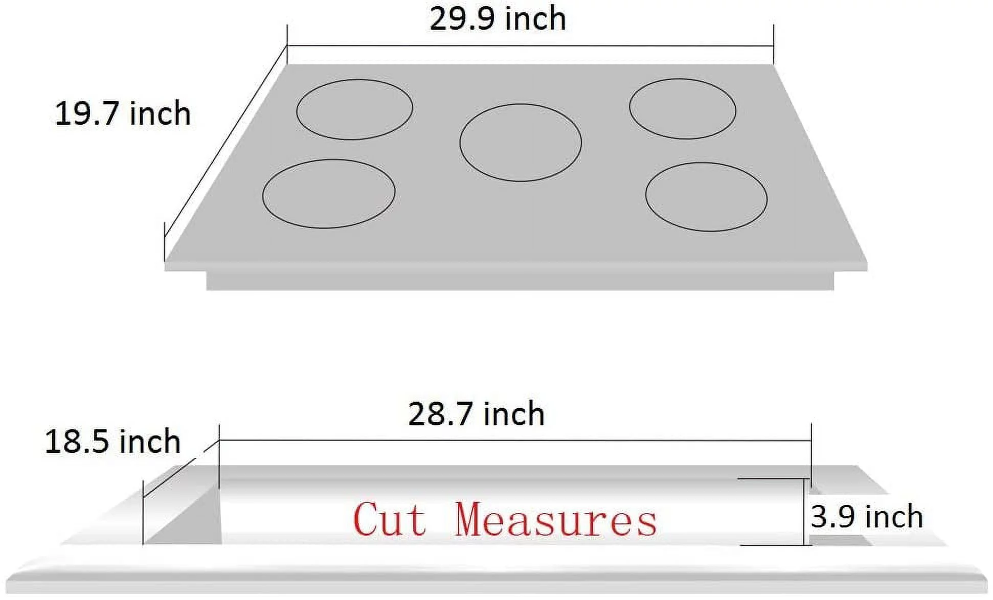Deli-Kit 30 inch Gas Cooktop Tempered Glass 5 Burners Stove Top Dual Fuel Gas Hob NG/LPG Convertible DK157-A01S