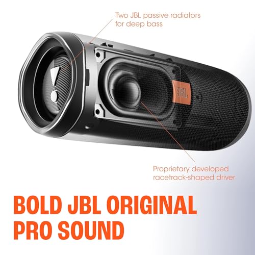 JBL Flip 5 (Black) + Bundle with divvi! Protective Hardshell Case