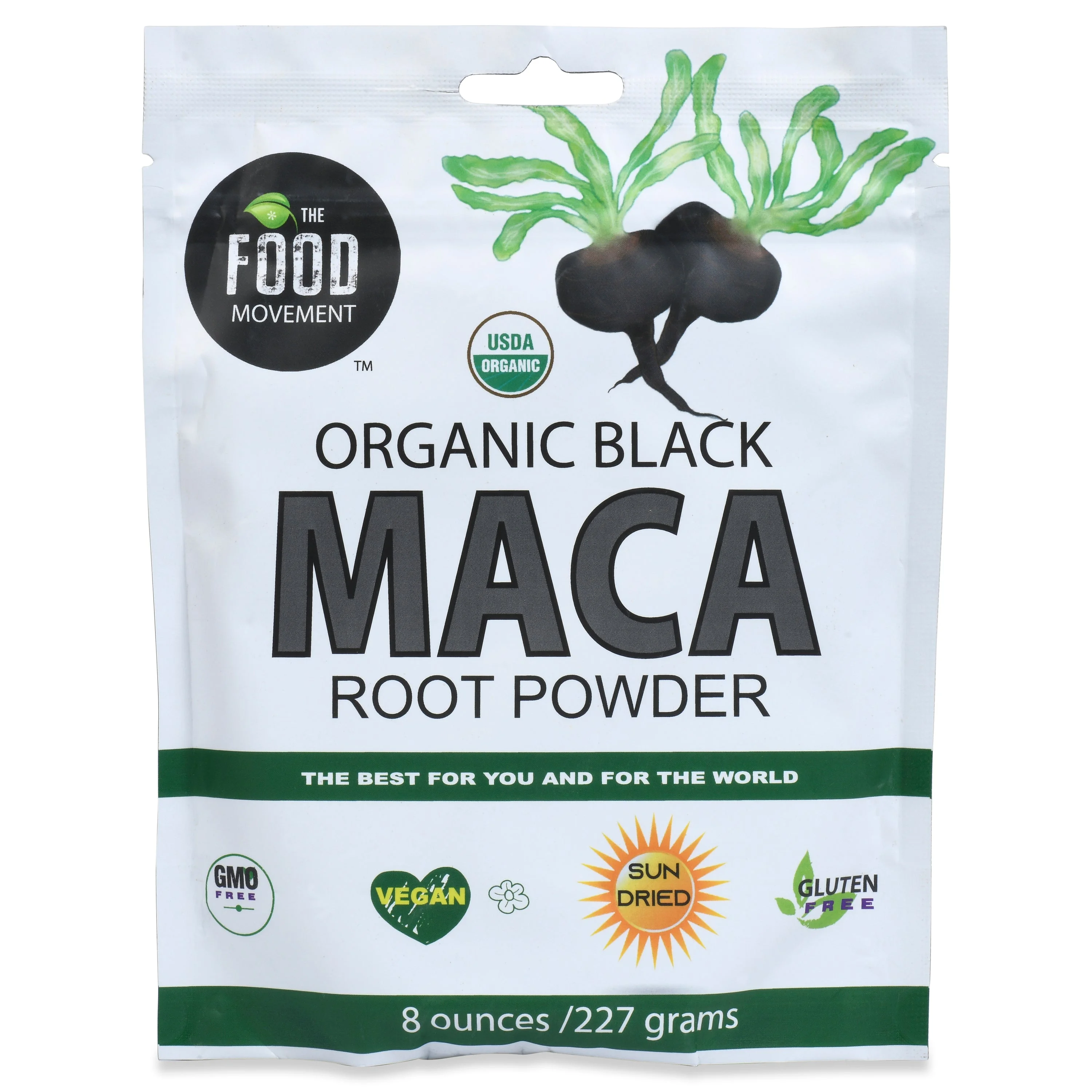 The Food Movement - Black Maca Root, Men's Health support, energy support - 8 oz