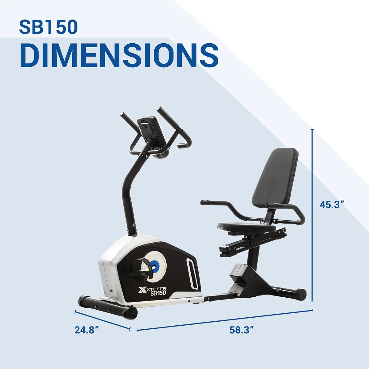 XTERRA Fitness SB150 Recumbent Bike with 24 Magnetic Resistance Levels