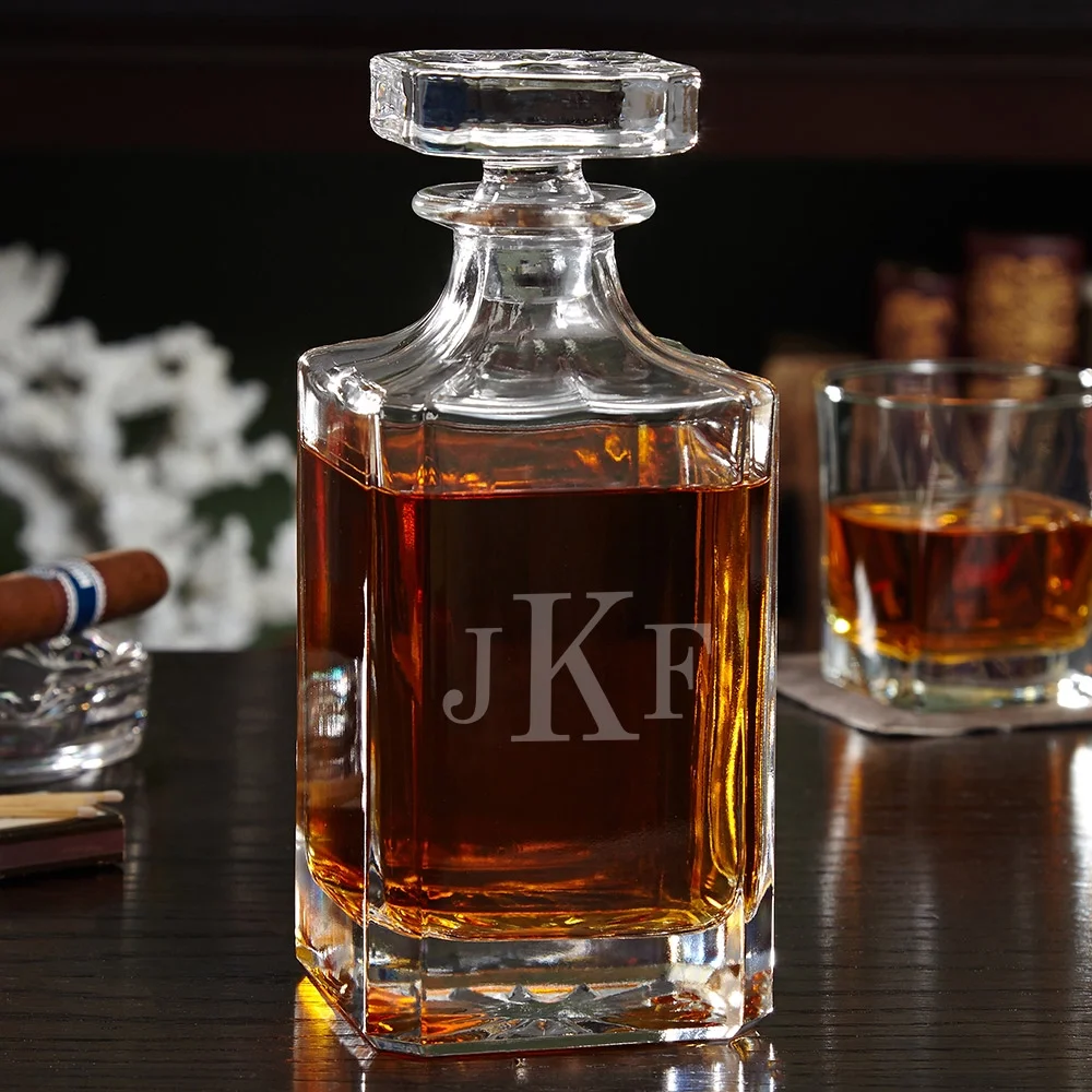 Carson Monogrammed Whiskey Decanter