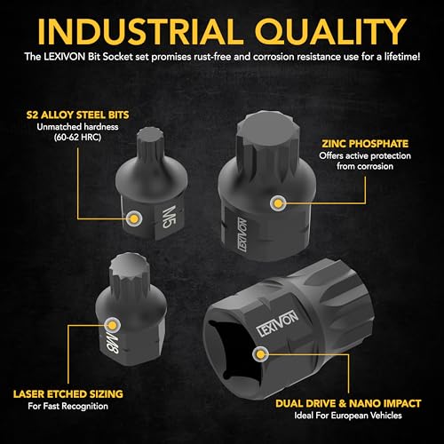 XZN Triple Square Spline Bit Socket Set And Triple Square Spline Bit Socket Set, Extra Long 4-Inch Variation