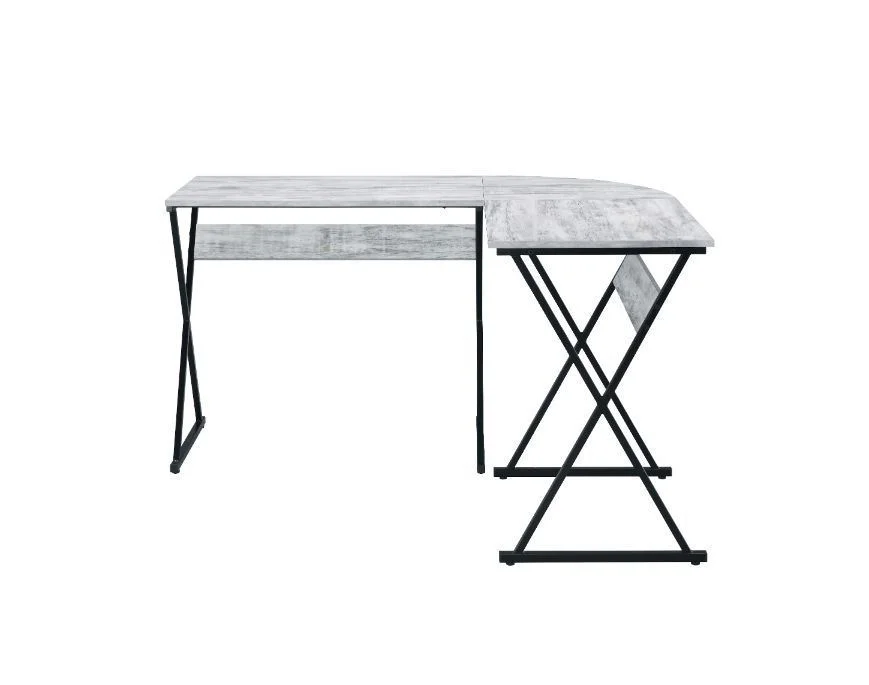Zafiri Writing Desk; Antique White & Black Finish YF