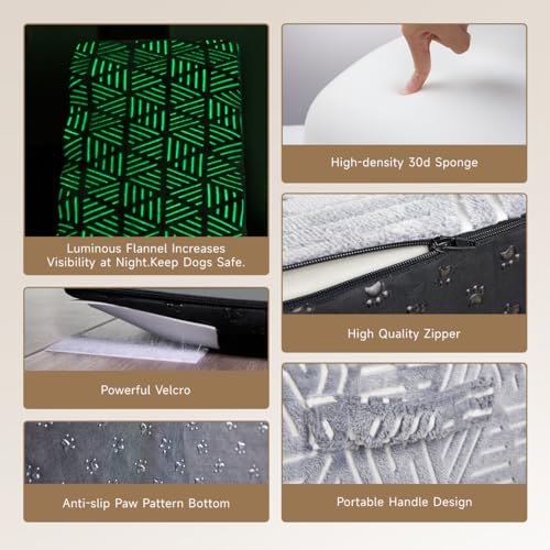 Dog Stairs for High Beds, Dog Steps Pet Stairs for High Beds Up to 24-28 inches High, Soft Dog Stairs for Small Dogs, 5 Tiers Dog Steps for Small Pets, Cats