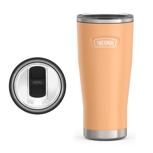THERMOS ICON SERIES, Stainless Steel Cold Tumbler with Slide Lock, 24 Ounce, Sandstone