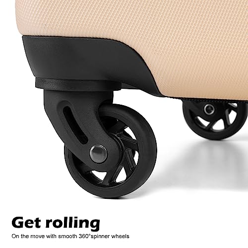 Coolife Luggage 4 Piece Set Suitcase Spinner Hardshell Lightweight TSA Lock