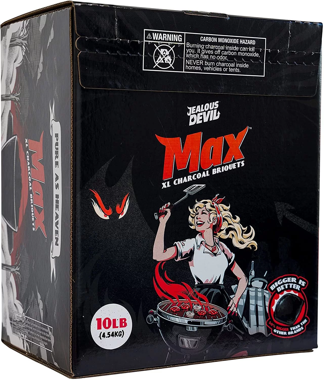 Jealous Devil Max XL All Natural Hardwood Charcoal Pillow Briquets, 10lb Box