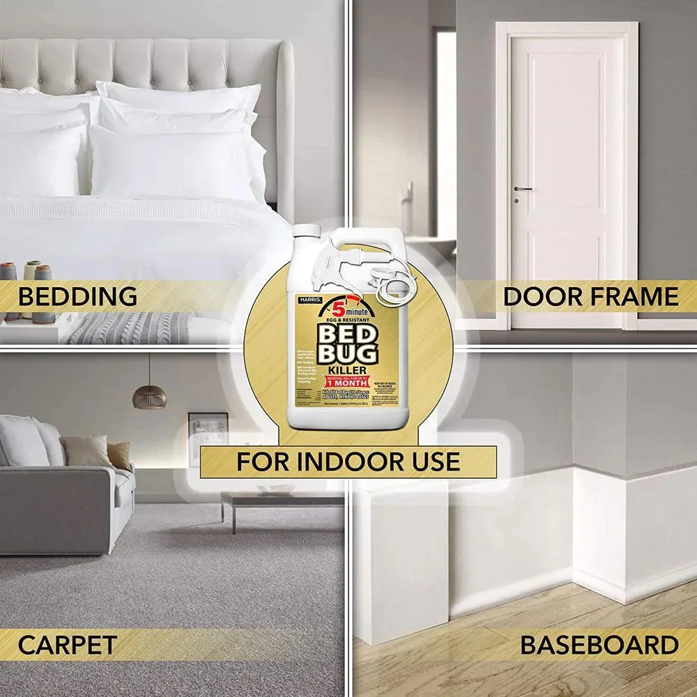 Harris 5 Minute Egg Kill and Resistant Bed Bug Killer 1 Gallon with Trigger Spray