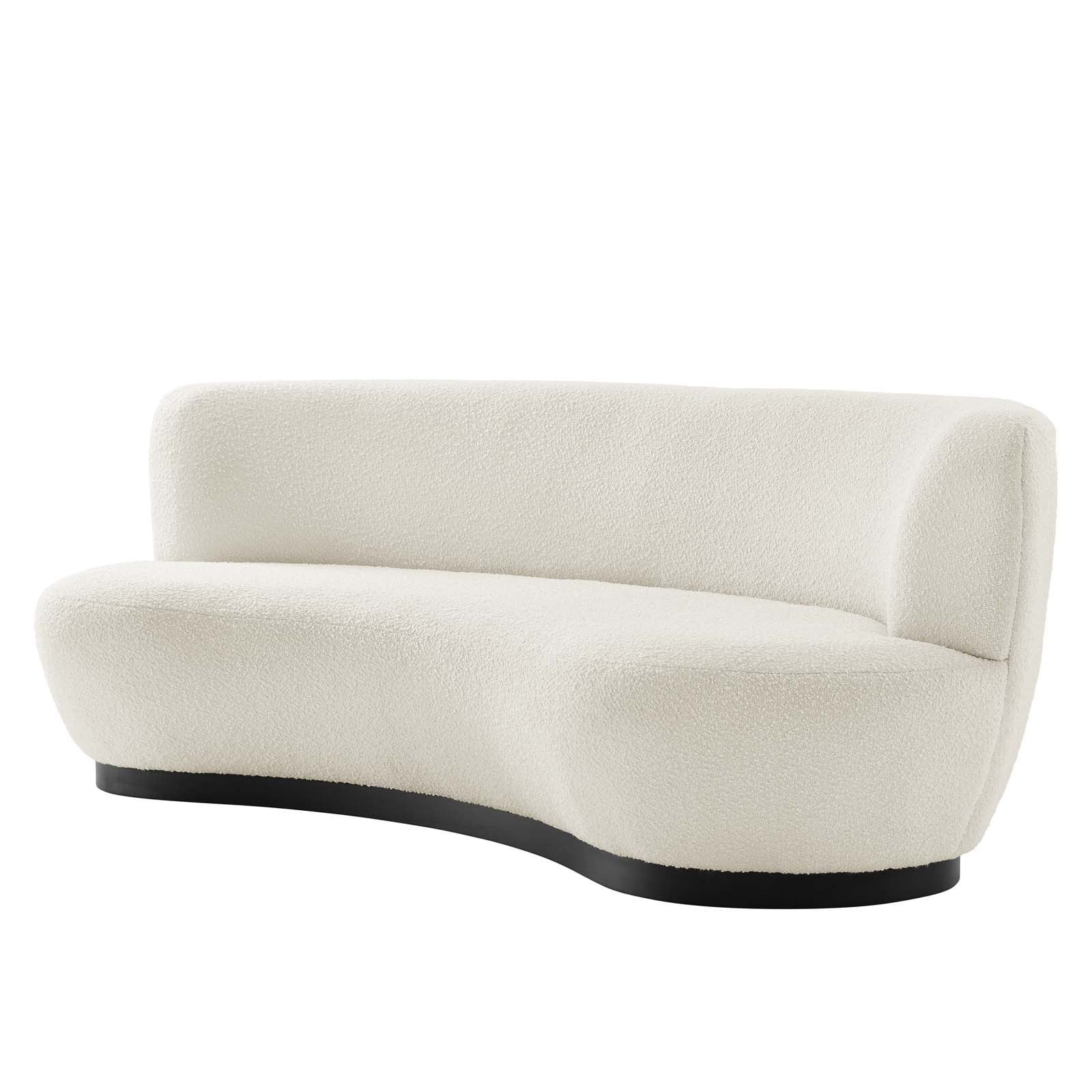 Sofa, Black Ivory, Fabric, Modern Contemporary, Living Lounge Cafe Room Hotel Lobby Hospitality
