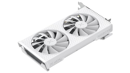 XFX Swift AMD Radeon RX 9060 XT OC White Gaming Edition with 8GB GDDR6 HDMI 2xDP, AMD RDNA 4 RX 9060XT RX-96TSW8GWQ