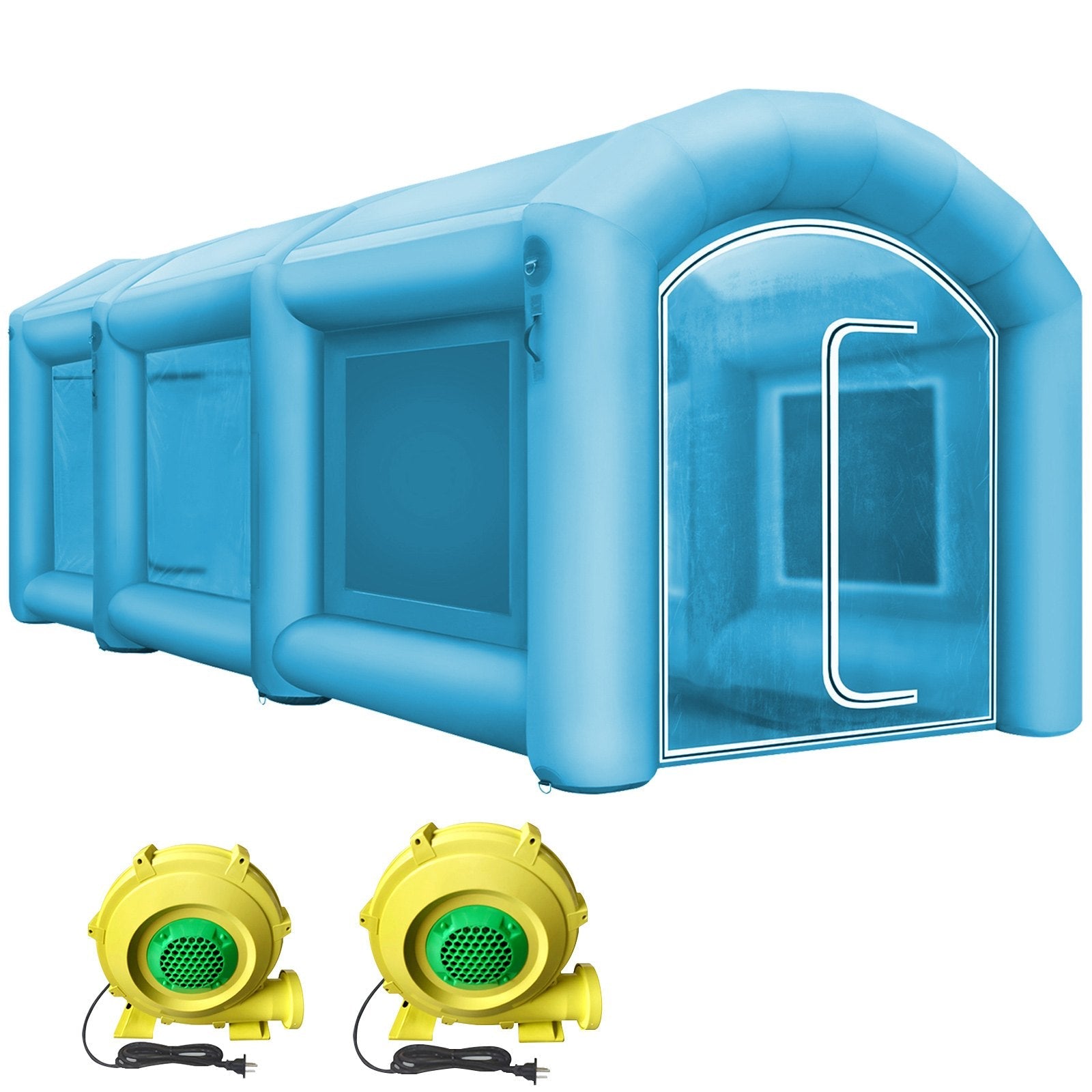 Premium Inflatable Spray Booth Car Paint Tent W/ Blowers – 23x13x8ft