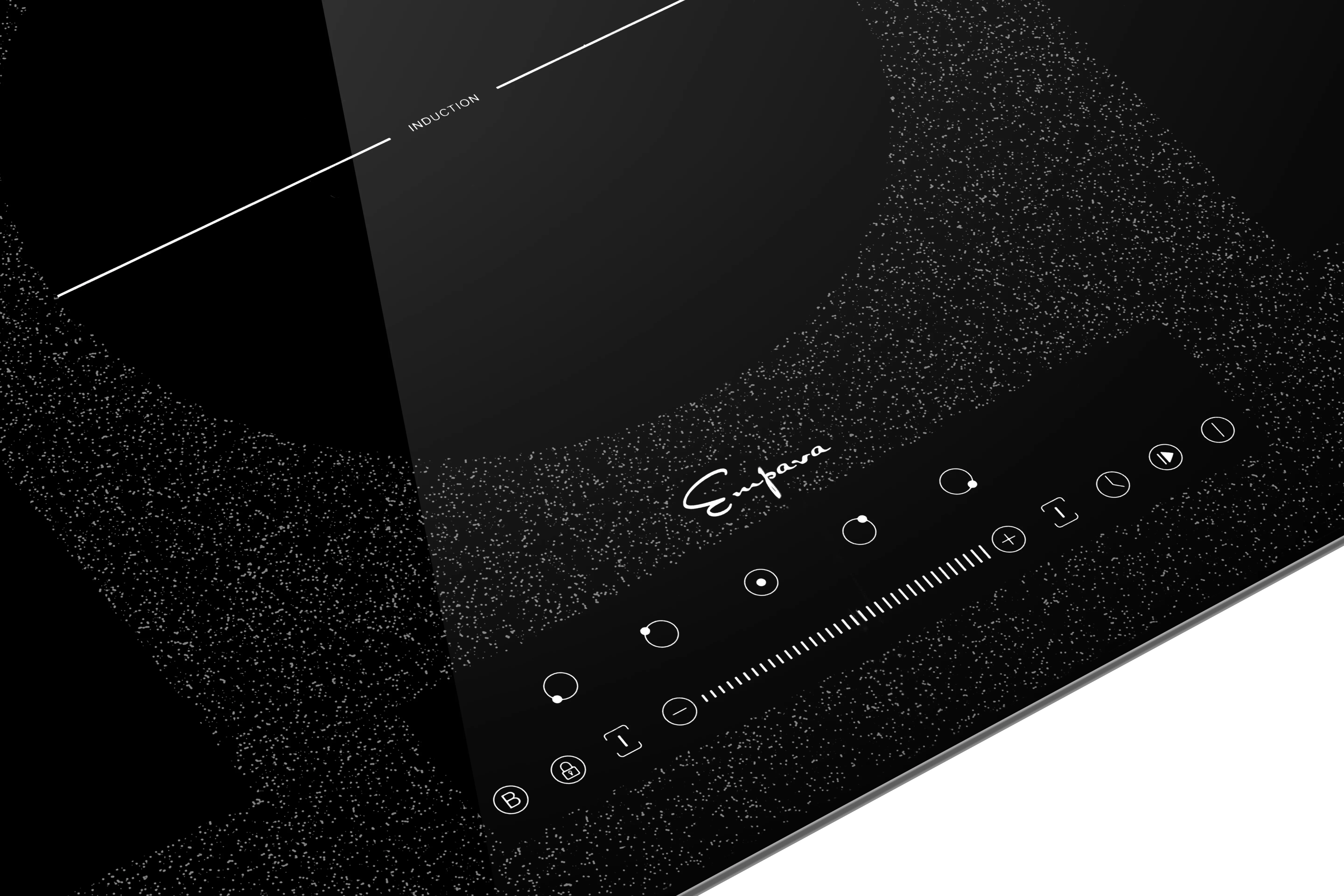 Empava 36 inch Built-in Electric Stove Induction Cooktop with 5 Booster Burners Including 2 Flexi Bridge Element in Black