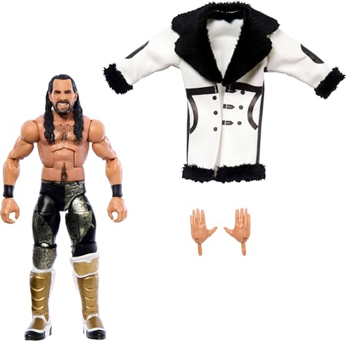 Mattel WWE Top Picks Elite Action Figure & Accessories Set, Seth “Freakin” Rollins 6-inch Collectible with Swappable Hands, Ring Gear & 25 Articulation Points