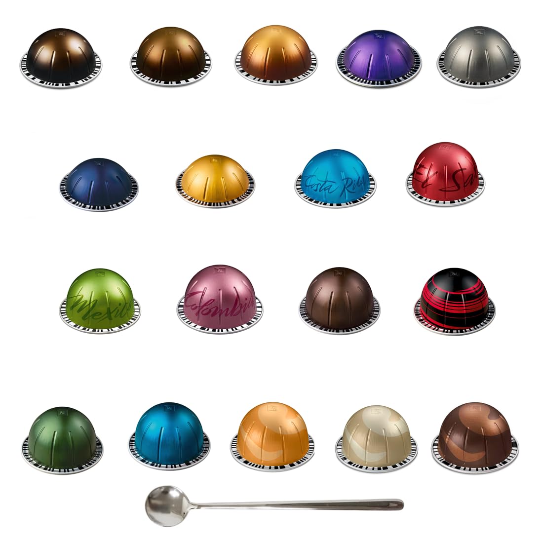 NATIVO HARVEST Vertuo Line Capsules Pods Variety Discover The Perfect Blend Premium Coffee & Espresso Capsules Pods Pack Total 18 Coffee Mix Capsules Pods BULK with Spoon