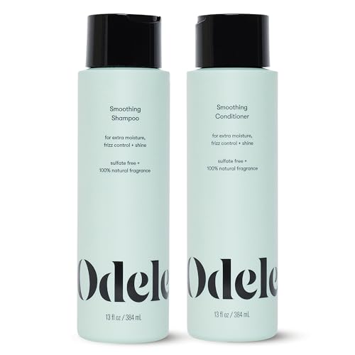 Smoothing Sulfate-Free Shampoo & Conditioner Set for Moisture, Frizz Control, Shine, and Straight to Curly Hair Types, 13 Fl Oz Each (2-Pack)
