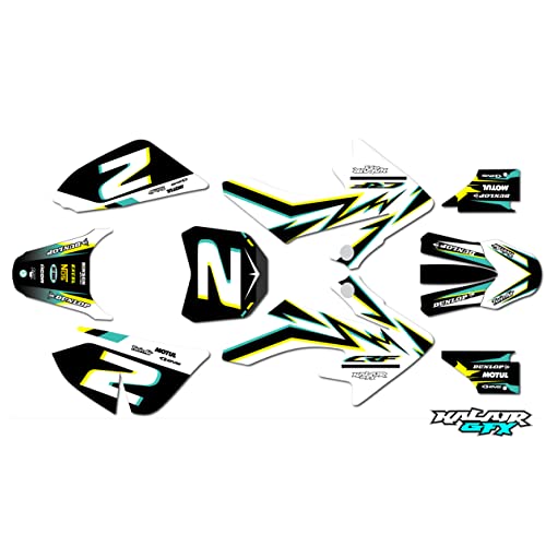 Graphics kit for Honda CRF50 (2013-2023) Vision Series White 9 Mil-Dirt Pit Bike Motorcycle Stickers,Dirtbike Racing Decal Automotive Motocross Accessories no Plastics